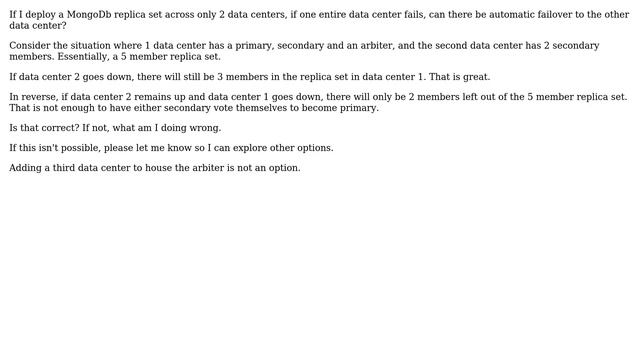 Databases: MongoDB automatic failover between 2 data centers (2 Solutions!!) смотреть онлайн