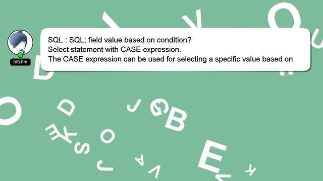 SQL : SQL: field value based on condition? смотреть онлайн