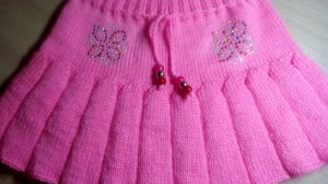 Юбка для девочки спицами. МК. 2 часть.