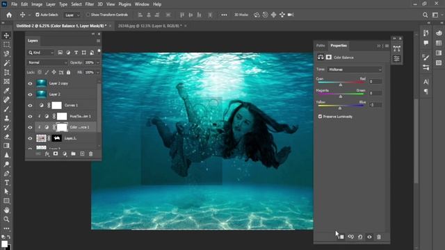 Photoshop Tutorial/Underwater photo manipulation/Photoshop effects смотреть онлайн