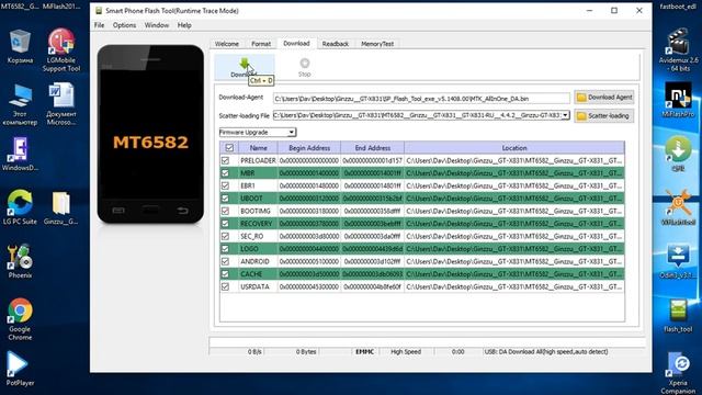 Прошивка с помощью SP Flash Tool планшета Ginzzu GT X831 смотреть онлайн