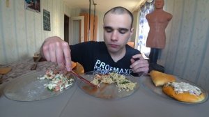 МУКБАНГ АСМР КУРИЦА ЖАРЕНАЯ / КАША ПШЕННАЯ/ САЛАТ ОВОЩНОЙ/ ВЫПЕЧКА/ ОБЖОР/ EATING ASMR Mukbang #824