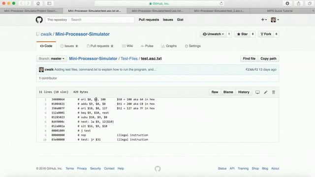 Mini Processor Simulator: MySpim смотреть онлайн