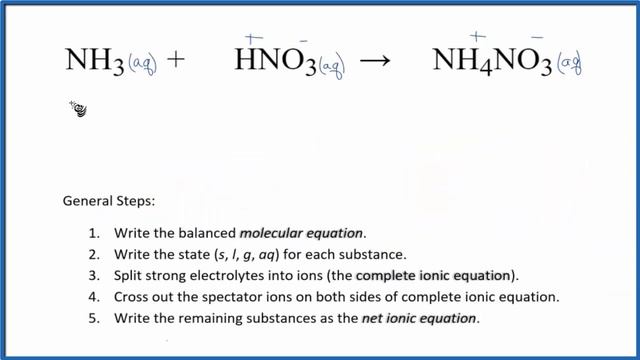 How to Write the Net Ionic Equation for NH3 + HNO3 = NH4NO3 смотреть онлайн