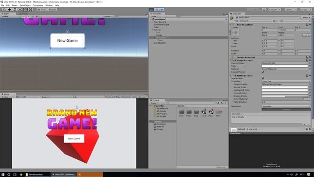 Creating a Title Screen Menu in Unity - Unity Game Essentials смотреть онлайн