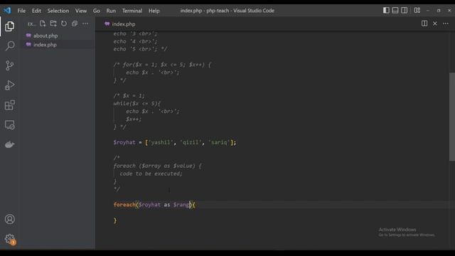15. Loop - for, while, foreach. | PHP dasturlash tili o'rganish смотреть онлайн
