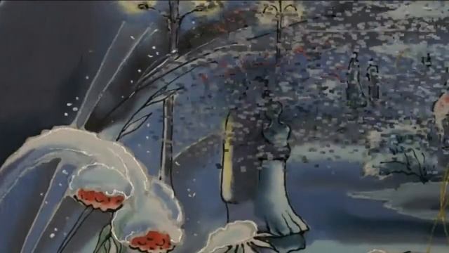 We Schould Be Together. Painted Song. Silk Art.