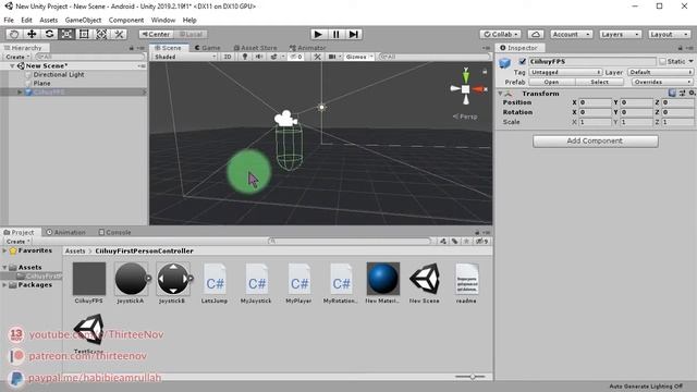 Free FPS Character Controller System for Unity Mobile Game with Virtual Joystick and Jump Button смотреть онлайн