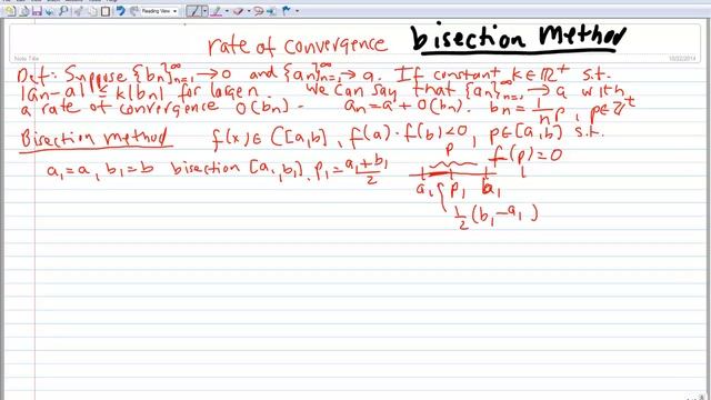 Rate of Convergence - Bisection Method смотреть онлайн