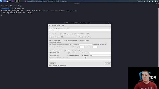 Dirbuster - Enumerating Web App Files and Directories смотреть онлайн