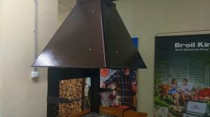 Дровяной пристенный гриль SUOMI GRILL с комплектом труб