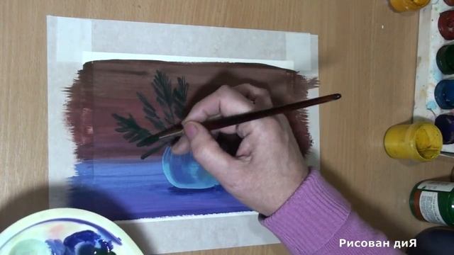 Как нарисовать МИМОЗУ, цветы на 8 МАРТА. Как нарисовать букет цветов. Поэтапный рисунок. смотреть онлайн