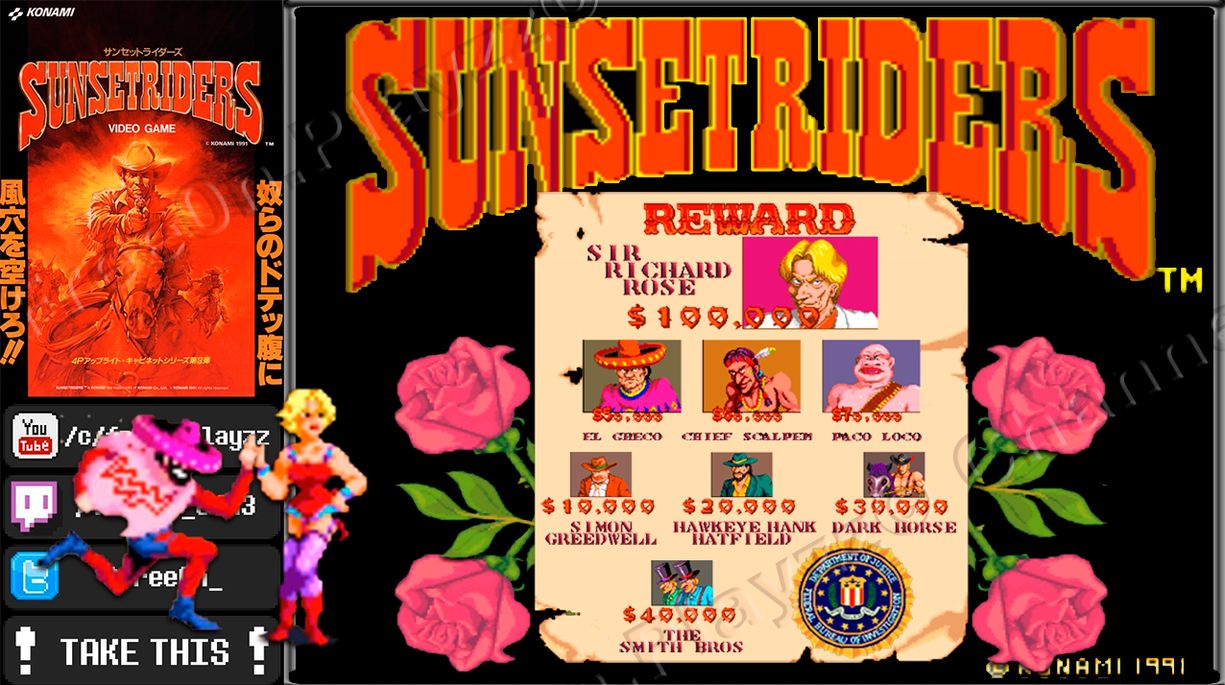 SUNSET RIDERS (1991) - #АРКАДНЫЕ АВТОМАТЫ #KONAMI | サンセットライダーズ | ПРОХОЖДЕНИЕ | Ретро-игры