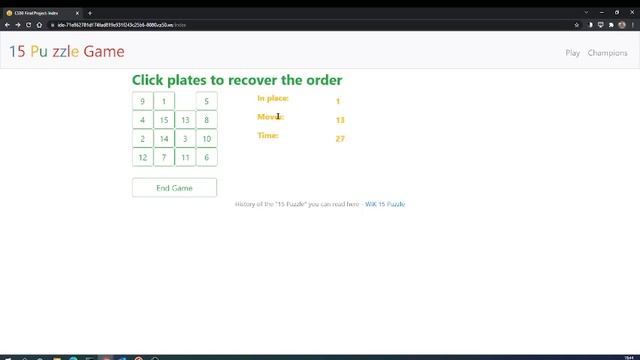 CS50 2021 final project "15 Puzzle Game" смотреть онлайн