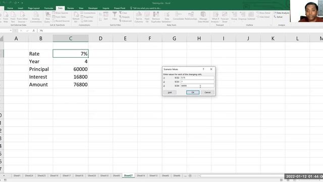 Scenario Manager - How to use - MS Excel in Hindi - Session 35 - Excel Tutorial смотреть онлайн