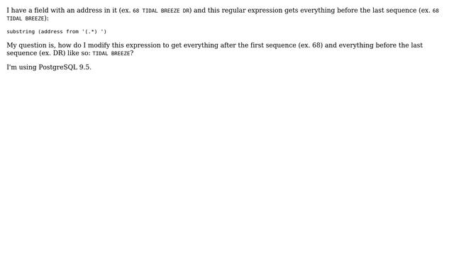 Databases: How to Get the Second Sequence of Characters using Regular Expressions? смотреть онлайн