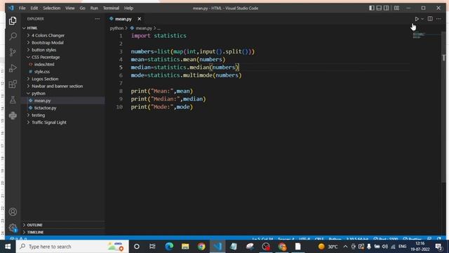 Python Program to Print Mean, Median & Mode | Print Mean, Median and Mode Using Statistics Library смотреть онлайн
