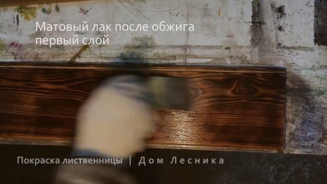 Покраска лиственницы. Масло. Лак. Рябина. Эбеновое дерево. Иней. смотреть онлайн