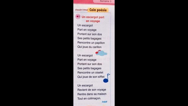 Comptine "un escargot part en voyage" L'oasis des mots 3AEP Choukri Omar@ComptinesTv смотреть онлайн