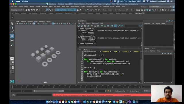 Organize objects to display layer in Maya using Python смотреть онлайн