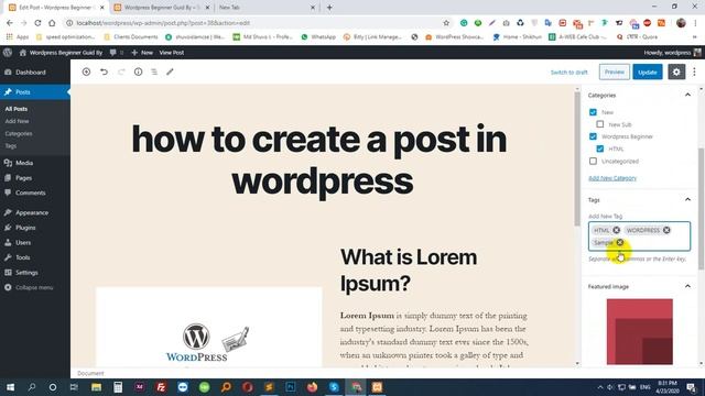 How to add tags to a post in WordPress? смотреть онлайн