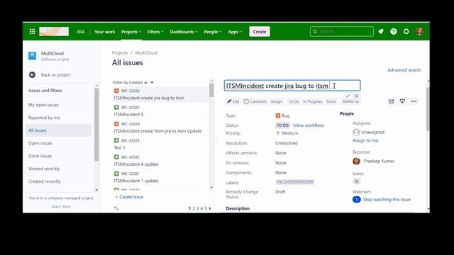 Synchronize BMC Helix ITSM incidents and Atlassian Jira issues смотреть онлайн