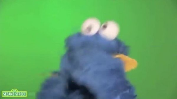 Cookie Monster Eating Cookie! Om nom nom!