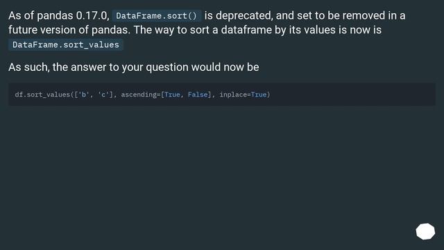 How to sort a dataFrame in python pandas by two or more columns? смотреть онлайн