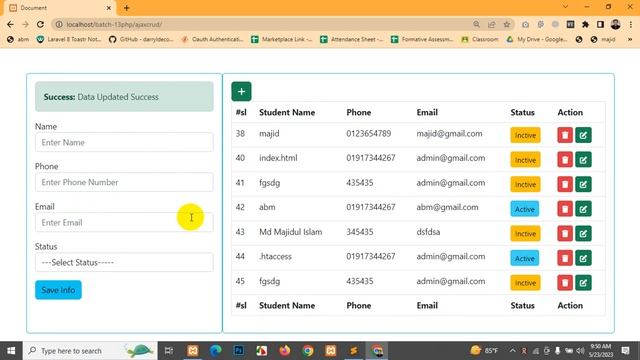 SEIP Bacth-13 (Day-25) PHP-CRUD With Ajax Part-02 смотреть онлайн