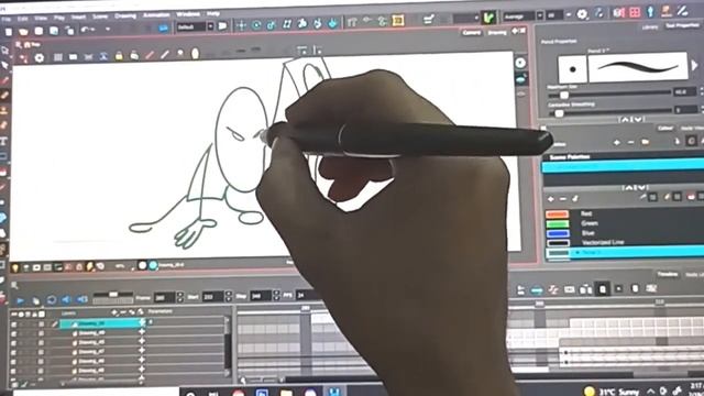 Animation time-laps on Huion kamvas pro 16 смотреть онлайн