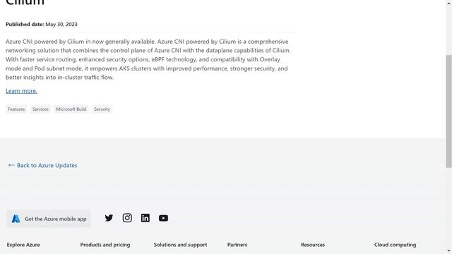 Azure AKS CNI powered by Cilium is generally... - Azure Daily Minute Podcast - 02-JUN-2023 смотреть онлайн
