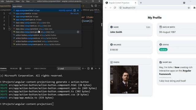Angular Content Projection - Part 2 - Multi slot projection смотреть онлайн