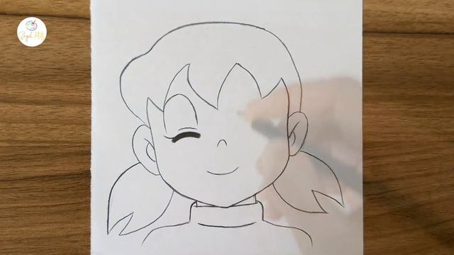 How to Draw Shizuka from Doraemon step by step || Shizuka drawing | Easy drawing ideas for beginner смотреть онлайн