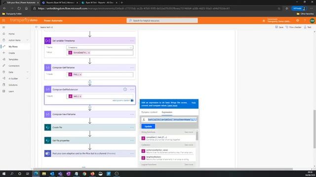 MS Flow - adding timestamp and file extension to attachments смотреть онлайн