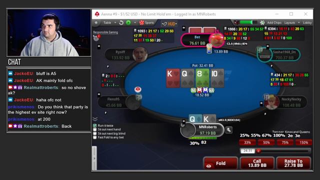 PokerStars 200z - Twitch Poker Stream Highlights #21 смотреть онлайн