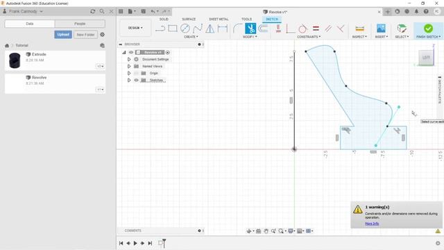 Fusion 360 : 02 : Revolve смотреть онлайн