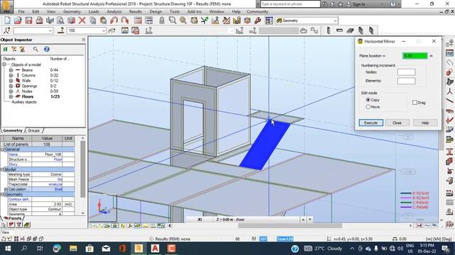 Building Design by Autodesk Robot Structural Analysis Professional 2018(Part 04) смотреть онлайн
