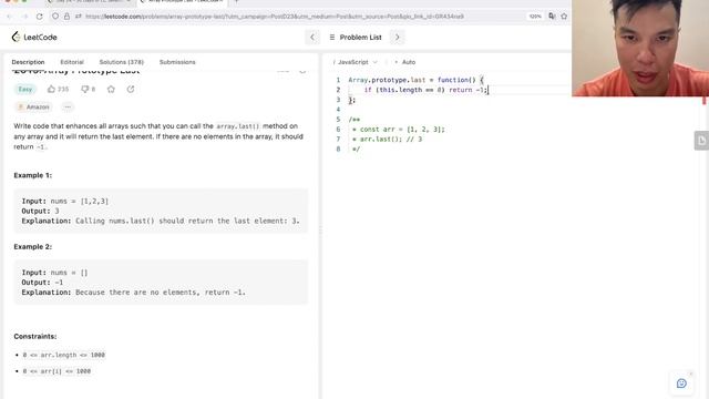 2619. Array Prototype Last - Day 23/30 Leetcode Javascript Challenge смотреть онлайн