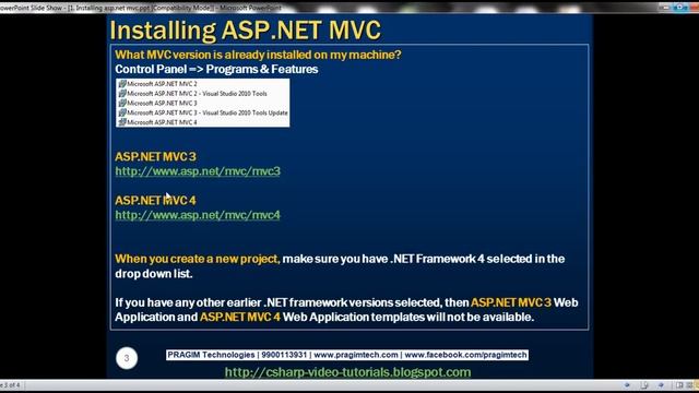 Installing aspnet mvc - Part 1 смотреть онлайн