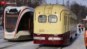 Ретротрамвай МТВ-82 на улицах Москвы