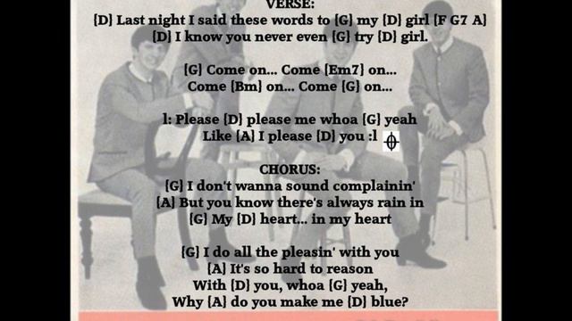 "Please Please Me." Beatles Easy Play Chords смотреть онлайн