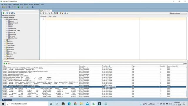 How To Find Query History On Oracle ? | oracle sql developer view query history | Tutorial in Hind смотреть онлайн