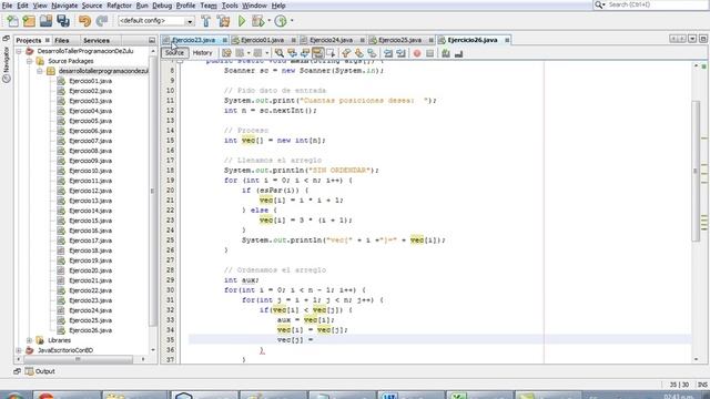 Ejercicio26 (JAVA) - ORDENACIÓN ESPECIAL DE VECTOR смотреть онлайн