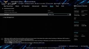 Enable TPM and Secure Boot - ASUS Tuf Gaming BIOS (AMD)