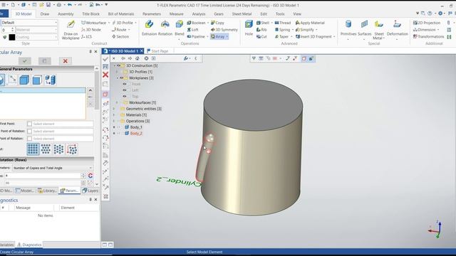 T-FLEX CAD Tutorial #1 | How to Design Model Basic on Worksurface Feature смотреть онлайн