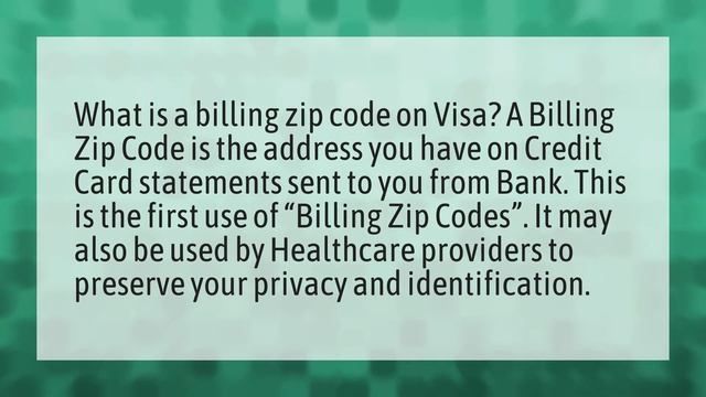 What is my billing zip code visa? смотреть онлайн