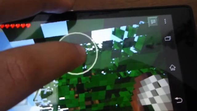 Как добыть листву как на дереве в MINECRAFT 0.8.1.