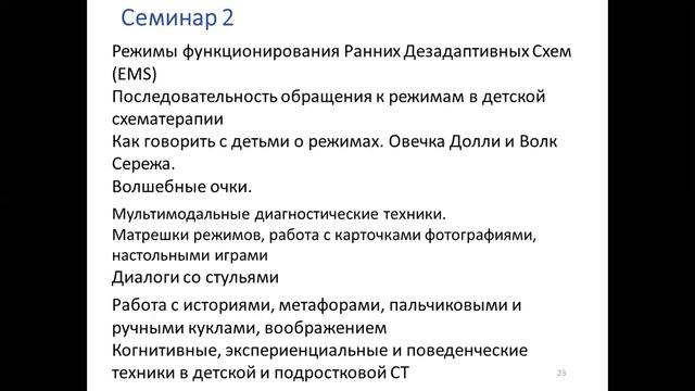 Схематерапия детей и подростков: Вебинар-Знакомство, 12 декабря 2019 г смотреть онлайн