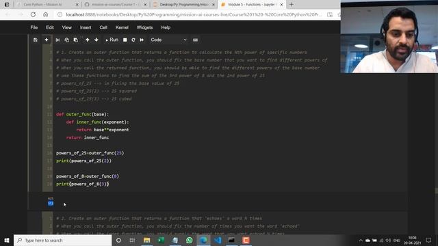 #12. Core Python - Module 5 - Nested functions, Scope, Closures, Decorators смотреть онлайн