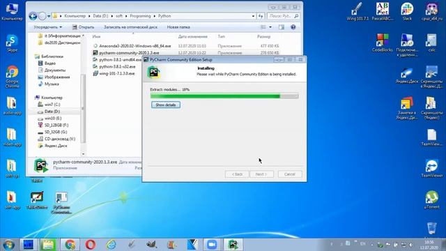 Установка Anaconda3 + PyCharm, запуск под Python 3.8 смотреть онлайн